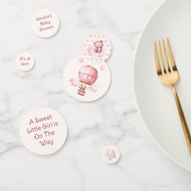 Sweet Little Girl on the Way Baby Shower Confetti (Group)