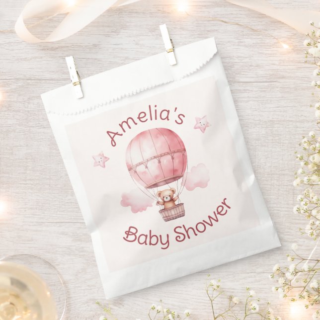 Sweet Little Girl on the Way Baby Shower Favor Bag (Clipped)