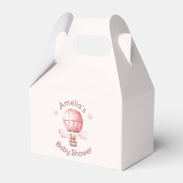 Sweet Little Girl on the Way Baby Shower Favor Boxes (Front Side)