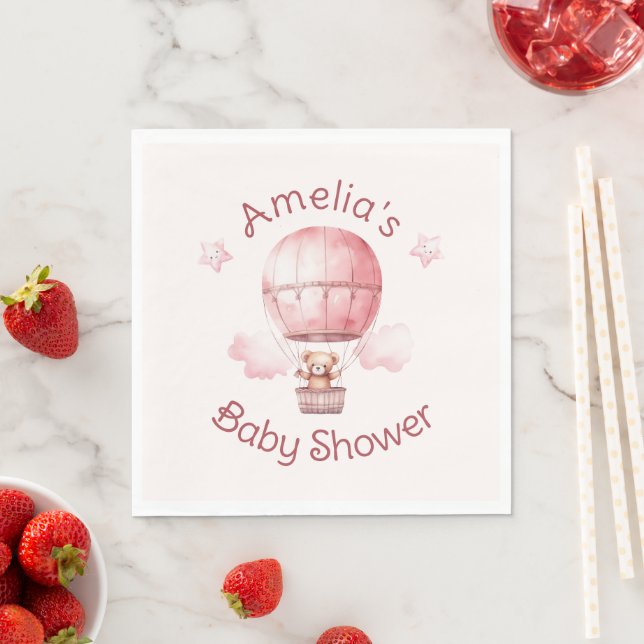 Sweet Little Girl on the Way Baby Shower Napkins (Insitu)