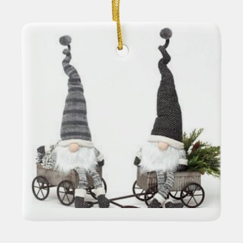 SWEET LITTLE GNOMES  CHRISTMAS ORNAMENT