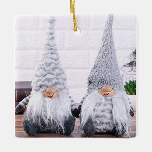 SWEET LITTLE GNOMES  CHRISTMAS ORNAMENT