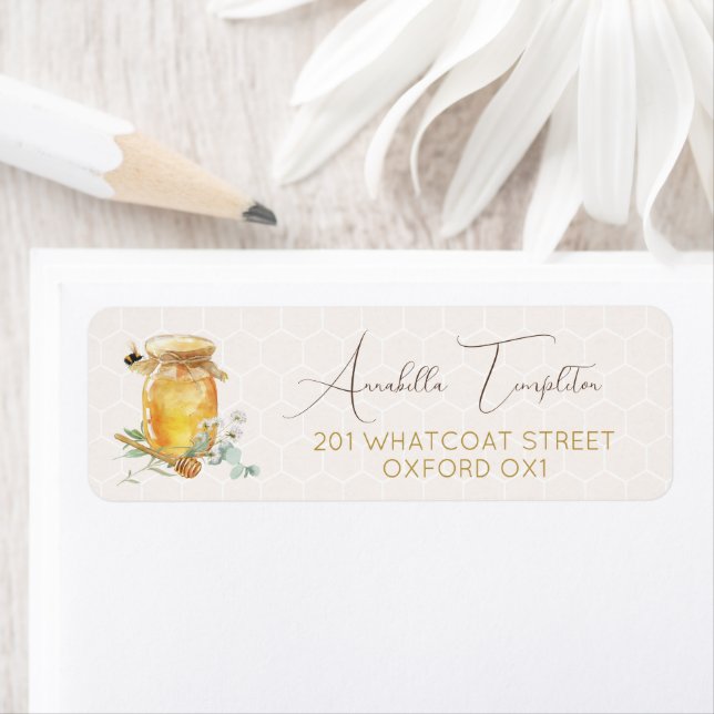Sweet Little Honey Baby Shower Address Label (Insitu)