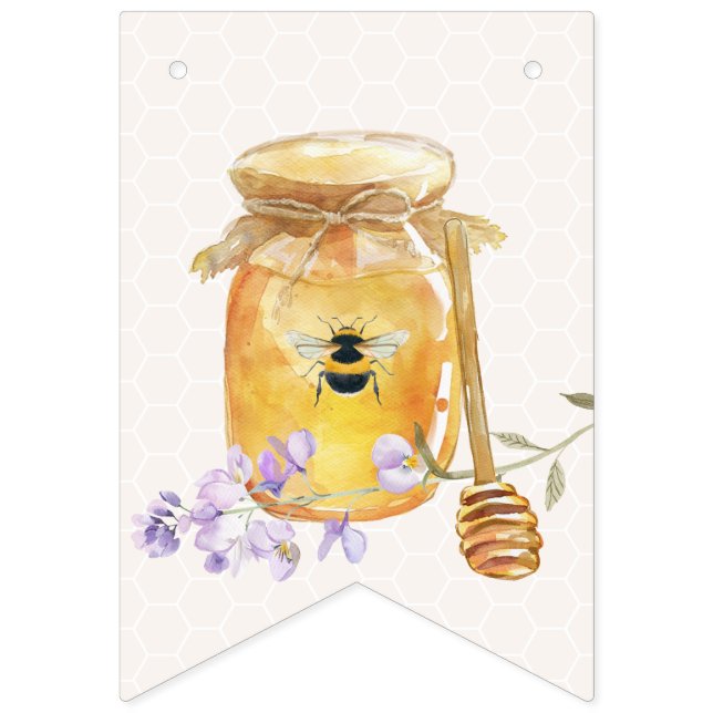 Sweet Little Honey Baby Shower Bunting Flags (Sixth Flag)