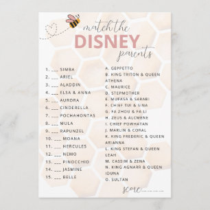 Sweet Little Honey Baby Shower Disney Parent Game Note Card