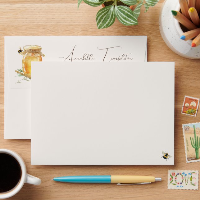 Sweet Little Honey Baby Shower Envelope (Desk)