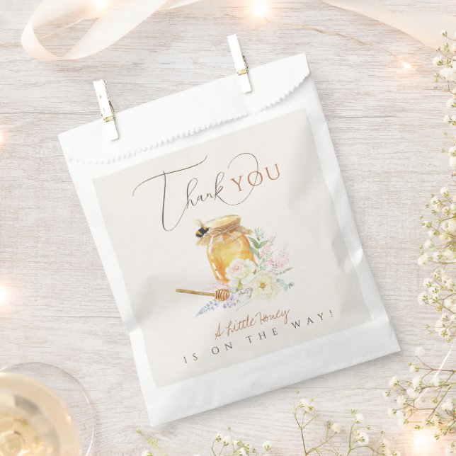 Sweet Little Honey Baby Shower Favor Bag (Clipped)