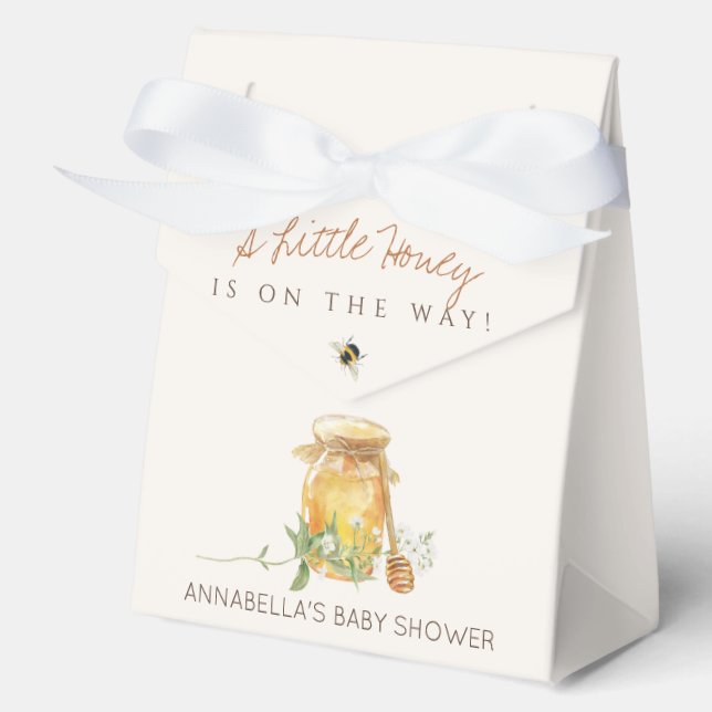 Sweet Little Honey Baby Shower Favor Boxes (Front)