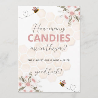 Sweet Little Honey Baby Shower Guessing Game Invitation