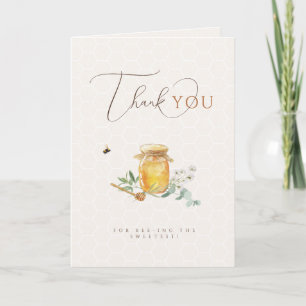 Sweet Little Honey Baby Shower Letterpress Thank You Card