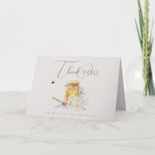 Sweet Little Honey Baby Shower Letterpress Thank You Card