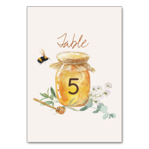 Sweet Little Honey Baby Shower Mommy to Bee Table Number