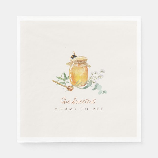 Sweet Little Honey Baby Shower Napkins (Front)