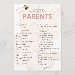 Sweet Little Honey Baby Shower Parent Game Note Card