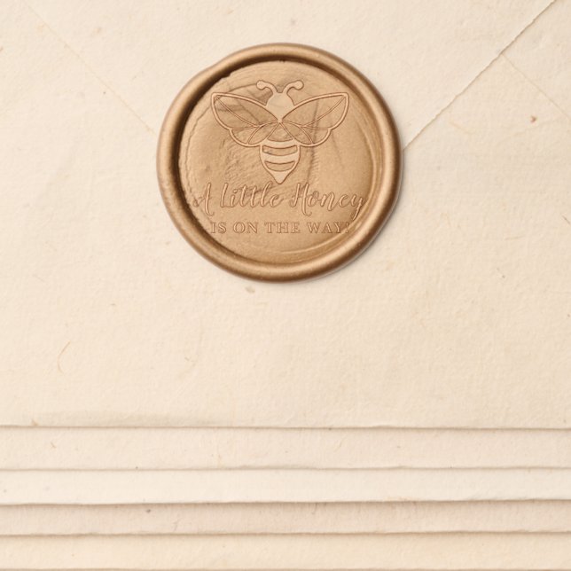 Sweet Little Honey Baby Shower Wax Seal Sticker (Front)