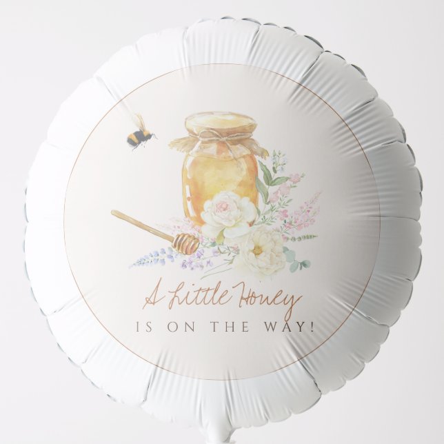 Sweet Little Honey Baby Shower Welcome Sign Balloon (Front)