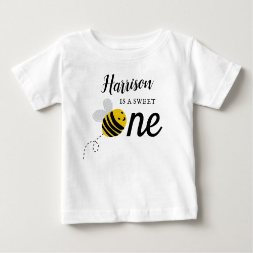 Sweet Little Honey Bee 1st Birthday Baby T_Shirt