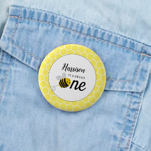 Sweet Little Honey Bee 1st Birthday Party Button