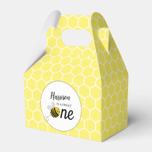 Sweet Little Honey Bee 1st Birthday Party Favor Boxes