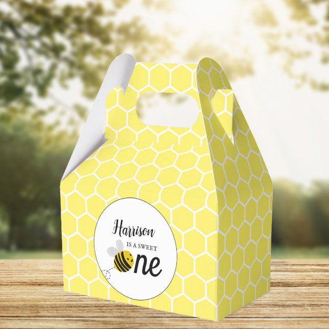 Sweet Little Honey Bee 1st Birthday Party Favor Boxes (Creator Uploaded)