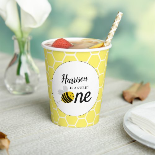 Sweet Little Honey Bee 1st Birthday Party Paper Cups