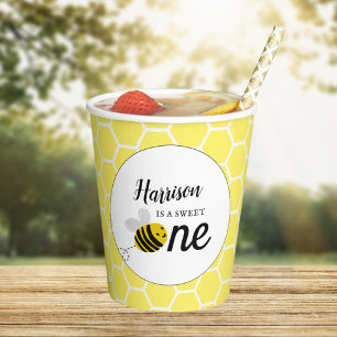 Sweet Little Honey Bee 1st Birthday Party Paper Cups