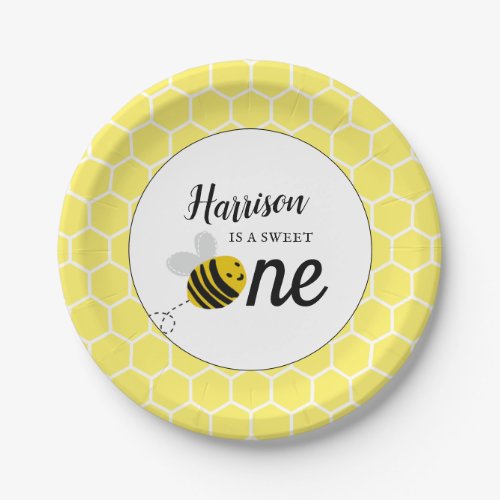 Sweet Little Honey Bee 1st Birthday Party Paper Plates