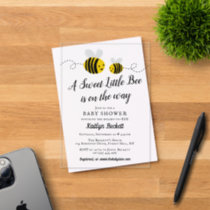 Sweet Little Honey Bee Baby Shower Acrylic Invitations