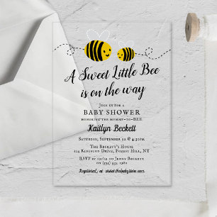 Sweet Little Honey Bee Baby Shower Acrylic Invitations