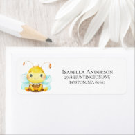Sweet Little Honey Bee Baby Shower Address Label
