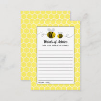 Sweet Little Honey Bee Baby Shower Advice Card