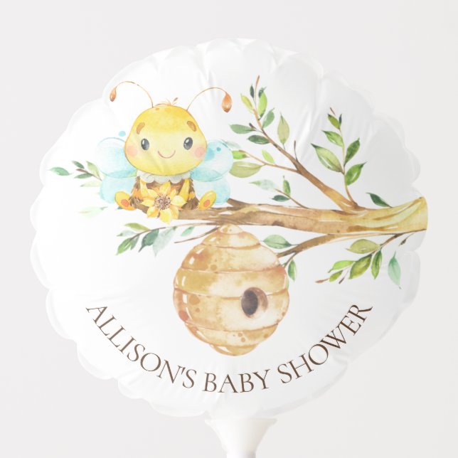 Sweet Little Honey Bee Baby Shower Balloon (Front)