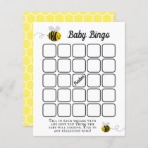 Sweet Little Honey Bee Baby Shower Bingo