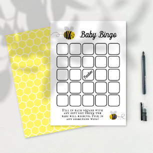 Sweet Little Honey Bee Baby Shower Bingo Game Enclosure Card
