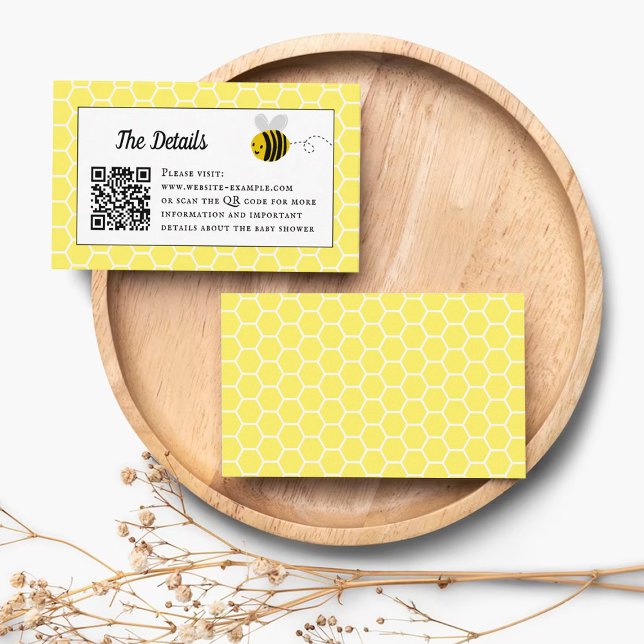 Sweet Little Honey Bee Baby Shower Detail Enclosure Card (Creator Uploaded)
