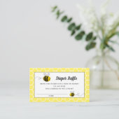 Sweet Little Honey Bee Baby Shower Diaper Raffle Enclosure Card (Standing Front)