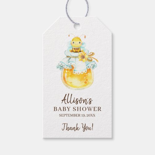 Sweet Little Honey Bee Baby Shower Favor Gift Tag