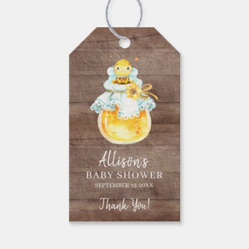 Sweet Little Honey Bee Baby Shower Favor Gift Tag