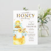 Sweet Little Honey Bee Baby Shower Invitation (Standing Front)