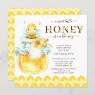 Sweet Little Honey Bee Baby Shower Invitation
