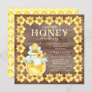 Sweet Little Honey Bee Baby Shower Invitation