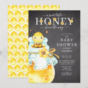 Sweet Little Honey Bee Baby Shower Invitation