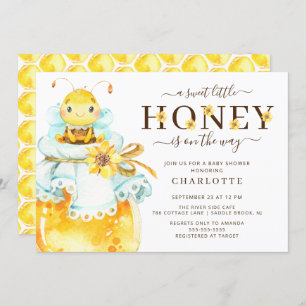 Sweet Little Honey Bee Baby Shower Invitation