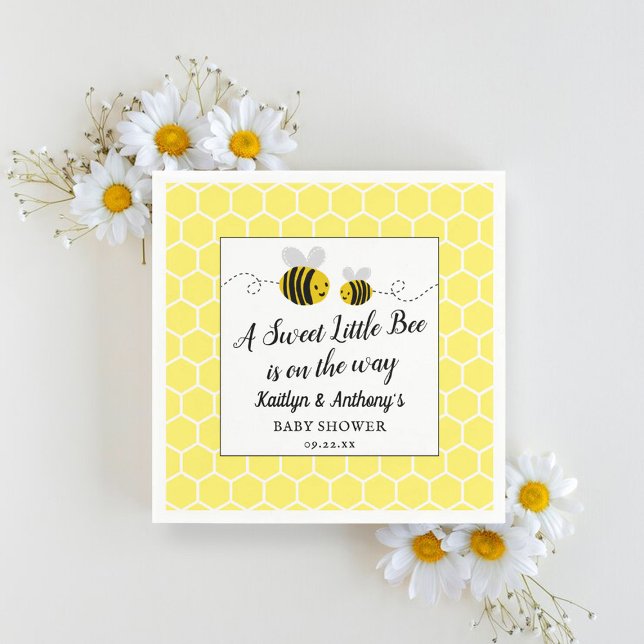 Sweet Little Honey Bee Baby Shower Napkins (Creator Uploaded)