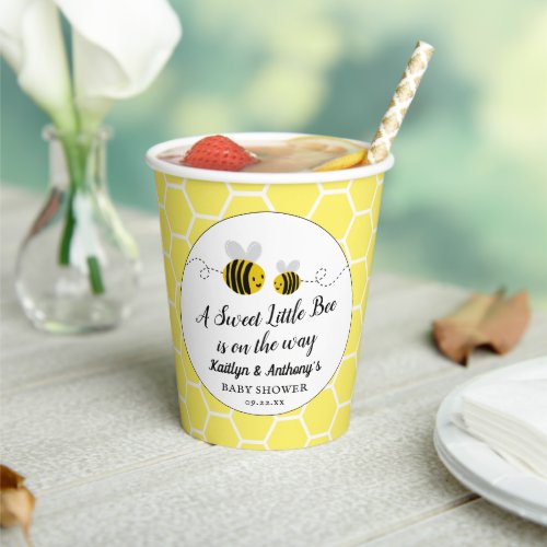 Sweet Little Honey Bee Baby Shower Paper Cups