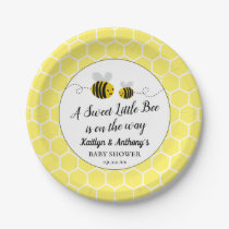 Sweet Little Honey Bee Baby Shower Paper Plates