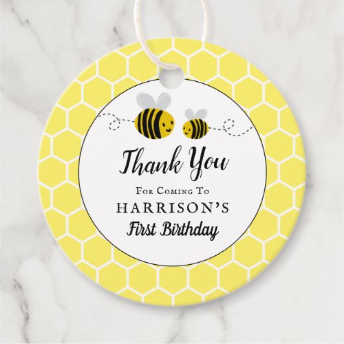 Sweet Little Honey Bee Birthday Party Favor Tags