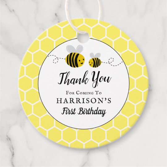Sweet Little Honey Bee Birthday Party Favor Tags Zazzle Com