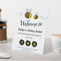 Sweet Little Honey Bee Party Welcome Pedestal Sign