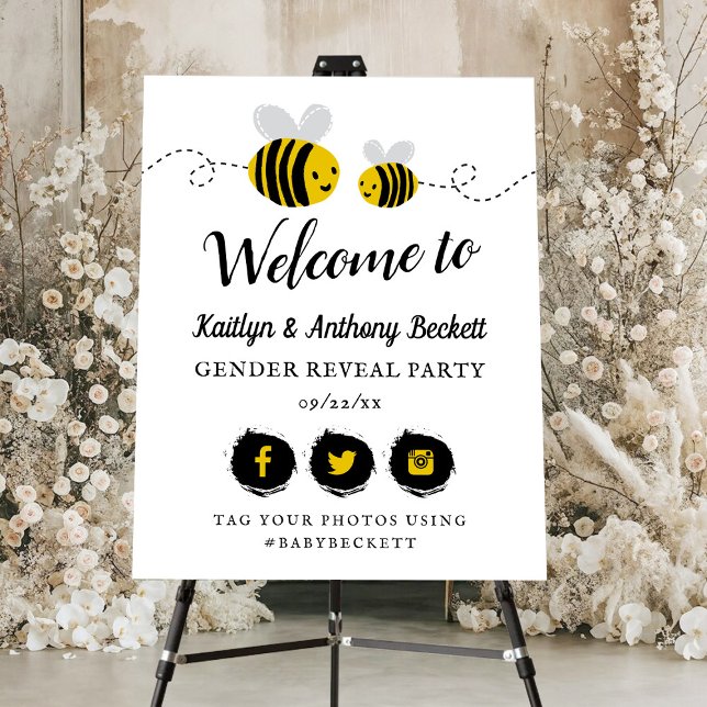Sweet Little Honey Bee Party Welcome Sign (Creator Uploaded)